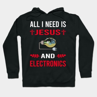 I Need Jesus And Electronics Hoodie